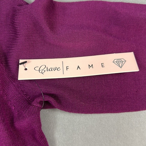 *Crave Fame* Cold Shoulder Thin Sweater Plum Colored Size S Never worn! - Picture 9 of 12